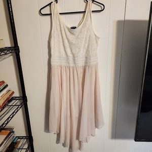 Flowy pink and white dress